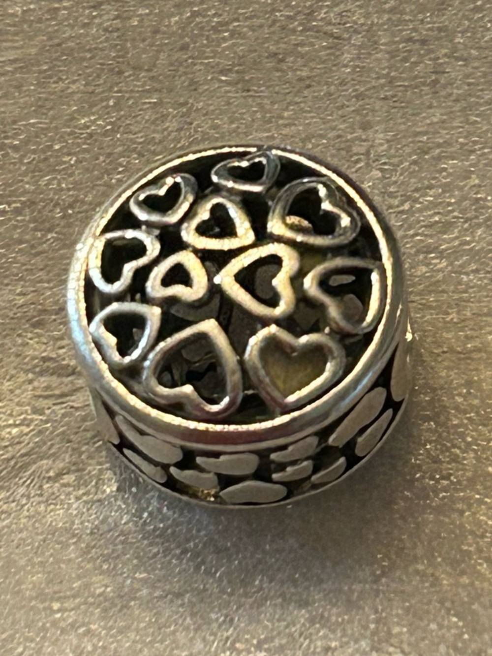 Pandora 925 Sterling Silver Loving Sentiments Floating Heart Cluster Charm